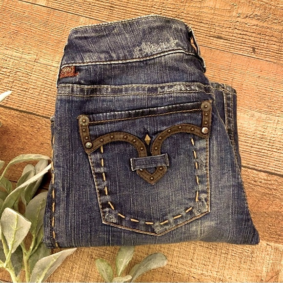 1921 Western Glove Flare JEANS, Cute Western Details - Picture 2 of 14